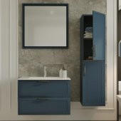 Denko Beyoğlu 35 cm MDF Mat Lacivert Banyo Boy Dolabı - 2