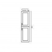 Denko Beyoğlu 35 cm MDF Mat Lacivert Banyo Boy Dolabı - 3