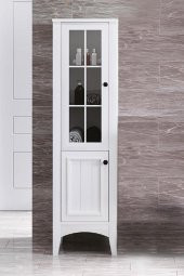 Denko Helena 35 cm MDF Beyaz Banyo Boy Dolabı - 1