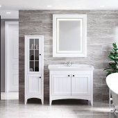 Denko Helena 35 cm MDF Beyaz Banyo Boy Dolabı - 2
