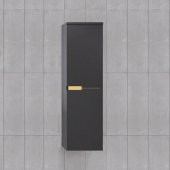 Denko Motta 35 cm MDF Antrasit Gri Banyo Boy Dolabı - 1