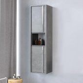 Denko Matia 35 cm MDF Retro Gümüş Banyo Boy Dolabı - 1