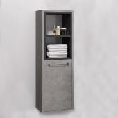 Denko Latte 35 cm MDF Retro Gümüş Banyo Boy Dolabı - 1