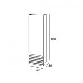 Denko Taylan 30 cm MDF Beyaz Banyo Boy Dolabı - 3