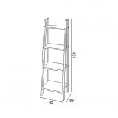 Denko Smarto 40 cm MDF Beyaz-Meşe Banyo Boy Dolabı thumbnail 3