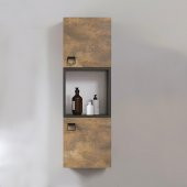 Denko Verona 35 cm MDF Bronz-Gri Banyo Boy Dolabı - 1