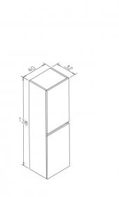 Orka Dinar/Enez 40 cm Teak Banyo Boy Çamaşır Dolabı thumbnail 3