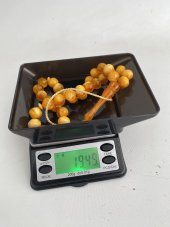 Doğal Kaya Damla Kehribar Tesbih 33lük 19,45 Gram - 5