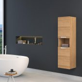 Orka Nova 60 cm MDF Morgana Kiraz Banyo Dolabı Takımı, Boy Dolabı thumbnail 3