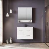 Orka Nova 80 cm MDF Beyaz Banyo Dolabı Takımı - 1