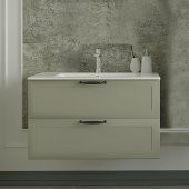 Denko Beyoğlu 85 cm MDF Gri Banyo Dolabı Alt Modül ve Lavabo thumbnail 1