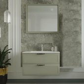 Denko Beyoğlu 85 cm MDF Gri Banyo Dolabı Takımı - 1
