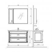 Denko Albatros 100 Cm Mdf Gri Banyo Dolabı Alt Modül Ve Lavabo thumbnail 3