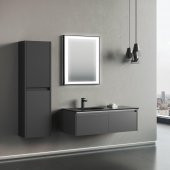Orka Lisbon 110 cm MDF Antrasit Banyo Dolabı Takımı ve Boy Dolabı - 1