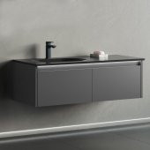 Orka Lisbon 110 cm MDF Antrasit Banyo Dolabı Takımı ve Boy Dolabı - 2
