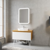 Denko Taylan 85 cm MDF Beyaz Banyo Dolabı Alt Modül ve Lavabo thumbnail 2
