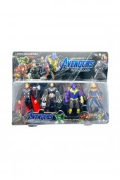 Yenilmezler Thanos Captain Marvel Thor Captain Amerika New Sesion 4,lü Figür Seti - 1