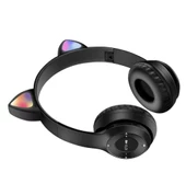 Kablosuz Bluetooth Kedi Kulaklık Rgb Led Işıklı SD Kart Ve Aux Girişli Kedi Kulak - 7