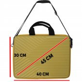 Bilgisayar Laptop Çantası Kırılmaz Su Geçirmez Notebook Dizüstü Bilgisayar Taşıma Hardal Sarı 40x30 Cm 16 İnç thumbnail 2