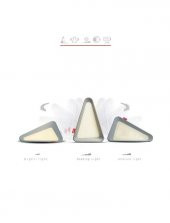 Üçgen Tasarımlı USB Şarj Edilebilir 3 Kademeli Ayarlanabilir LED Gece Lambası - 5