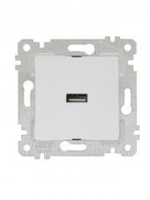 RİTA BEYAZ MEK. TUŞ TEKLİ USB ŞARJ PRİZİ MUTLUSAN 22004480101 - 1