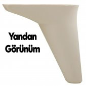 Mobilya Kanepe Sehpa Yatak Puf Koltuk Ayağı 12 cm Krem Baza Ayak (4 ADET) - 2