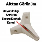 Mobilya Kanepe Sehpa Yatak Puf Koltuk Ayağı 12 cm Krem Baza Ayak (4 ADET) - 4