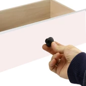 Noktalı Mantar Düğme Kulp Çekmece Dolap Dolabı Kapak Kulpu Kulbu Siyah Metal Kulpları Mobilya Mutfak - 4