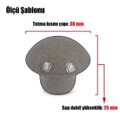 Mantar Düğme Kulp Çekmece Dolap Kapak Kulpu Kulbu Krom Metal Kulp - 2