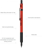 Scrikss Matrix 0.5mm Mekanik Kurşun Kalem Kırmızı thumbnail 3