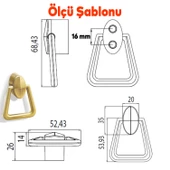 Badem Mobilya Çekmece Mutfak Kapak Dolap Dolabı Kulpu Kulpları Kulbu 16 Mm Gold Sert Plastik Kulp - 4