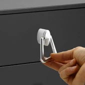 Badem Mobilya Çekmece Mutfak Kapak Dolap Dolabı Kulpu Kulpları Kulbu 16 Mm Krom Sert Plastik Kulp - 2