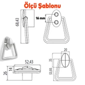 Badem Mobilya Çekmece Mutfak Kapak Dolap Dolabı Kulpu Kulpları Kulbu 16 Mm Krom Sert Plastik Kulp - 3