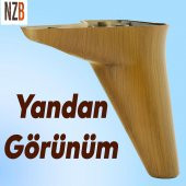 Mobilya Yatak Kanepe Sehpa TV Ünitesi Koltuk Ayağı 12 cm Kahverengi Ahşap Desenli Baza Ayak  (4 ADET) - 5