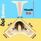 Mobilya Yatak Kanepe Sehpa TV Ünitesi Koltuk Ayağı 15 cm Krem Baza Ayak ( 4 ADET) - 6
