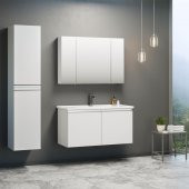 Orka Terme 100 cm MDF Kaşmir Taş Banyo Dolabı Takımı ve Boy Dolabı - 1