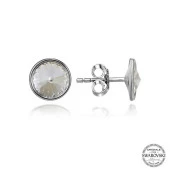 Swarovski Crystal Taşlı Gümüş Çivili Kadın Küpe - 2