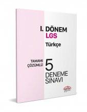 8. Sınıf LGS Türkçe 1. Dönem 5 Deneme Editör Yayınları - 1