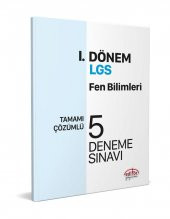 8. Sınıf LGS Fen Bilimleri 1. Dönem 5 Deneme Editör Yayınları - 1