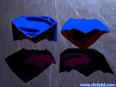 Batman Vs Superman Logosu - Yan Seçin Plastik Aparat - 2
