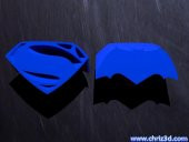 Batman Vs Superman Logosu - Yan Seçin Plastik Aparat - 3