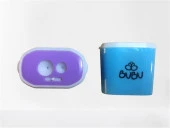 Bu-Bu Şeffaf Dikdörtgen Kalemtıraş Çift Delikli Kilitli Öğrenci Kalemtıraşı (24 Lü Paket) thumbnail 1