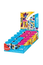 Maped Kalemtraş Canette Tatoo Metal Hazneli Çiftli Öğrenci Kalemtraş (18 Li Paket) - 1