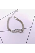 Kadın Kristal Bilezik Sonsuzluk Künye Elmas Blange Moda Bileklik Takı Trend Lüks Kk3556 - 3