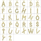 Gümüş Gold J Harfi Kadın Kolye SL4765 thumbnail 2