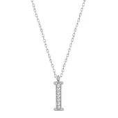 Gümüş Rodyum I Harfi Kadın Kolye SL4821 thumbnail 1