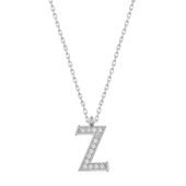 Gümüş Rodyum Z Harfi Kadın Kolye SL4839 thumbnail 1