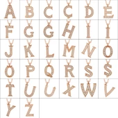 Gümüş Rose J Harfi Kadın Kolye SL4863 thumbnail 2