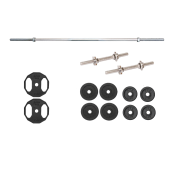 30 Kg Döküm Dambıl Halter Set 120 cm Barlı - 1