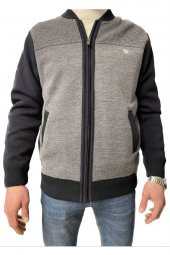 BLUESMODA ASTARLI CEPLİ FERMUARLI ÇELİK ÖRGÜ CEKET HIRKA - 1